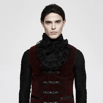 

PUNK RAVE Men Gothic Necktie Soft Worsted Chiffon Light Thin Party Evening Dinner Formal Men Accessories