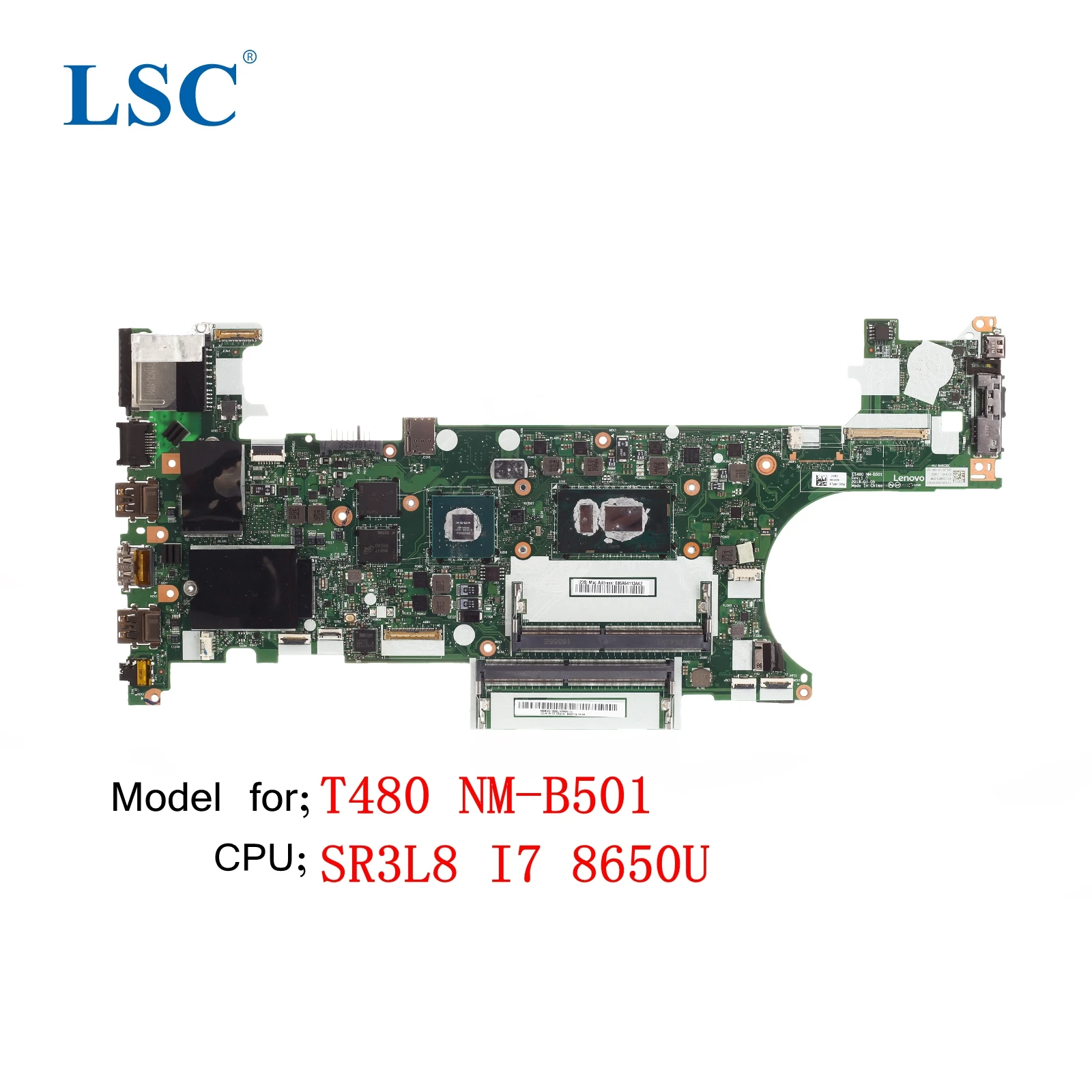 

Материнская плата T480 для ноутбука Lenovo ThinkPad FRU ;01YR342 01YU897, центральный процессор MX150 2 Гб DDR4 100%, полностью протестирована
