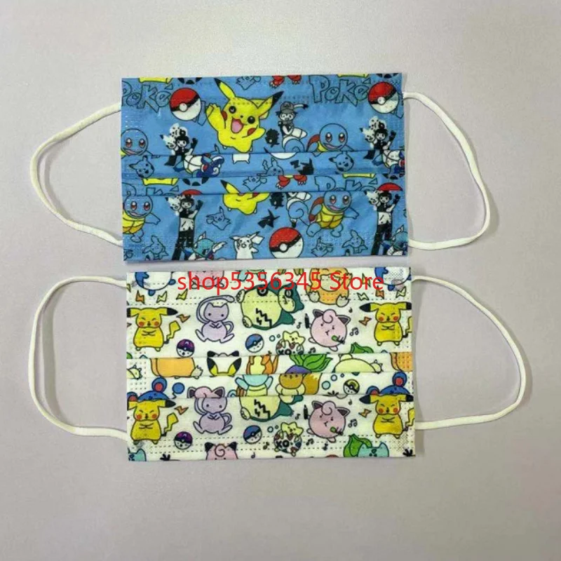 10/20pcs Pokemon Face Mask Disposable 3Layer Non-woven Fabrics Breathable Dust-proof Children Print Cartoon Anime Christmas | Дом и сад