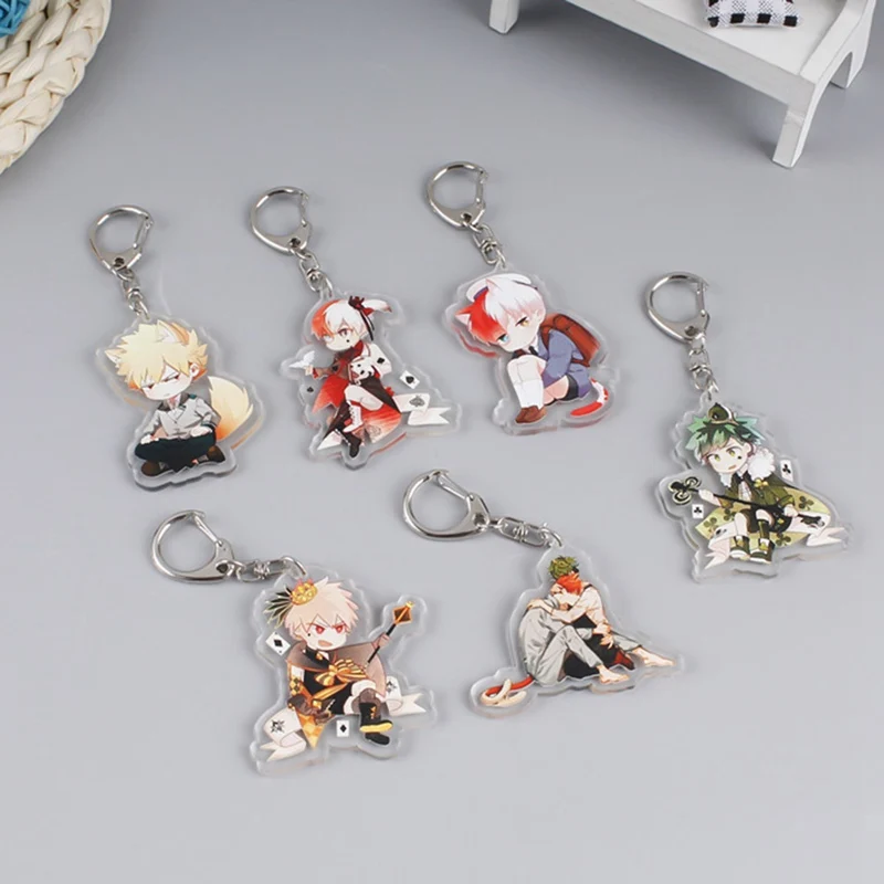 Anime Boku No Hero Academia Cosplay Keychain Key Ring Japanses Manga Cosplay Pendant For Bags