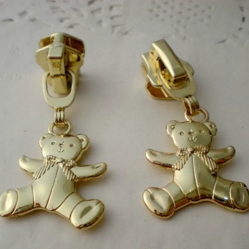 for size 3 metal zip 50 шт./лот декоративная металлическая застежка головка тянет Съемник медведь слайдер исправление Мгновенный ремонт замена замка Портной Швейные аксессуары - Цвет: for size 3 metal zip