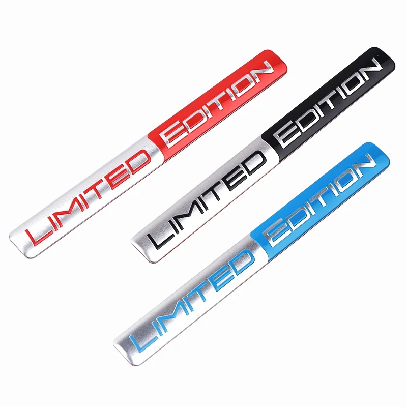 1pcs  Aluminum LIMITED Edition Emblem Badge Body Side Fender Sticker For  BMW Audi Honda Peugeot Benzs Dodge Citroen Renault