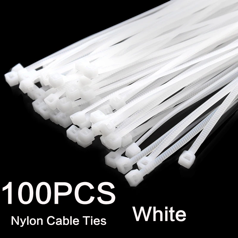 100PCS Nylon Cable Ties 5x300mm 3x200mm Self-Locking Fastening Zip Wraps