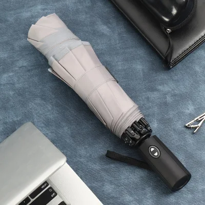 gray Folding Reverse Umbrella Rain Women Men Big Windproof Black Coating Sun Umbrellas Gifts Parasol Automatic Business Car Paraguas - Цвет: gray