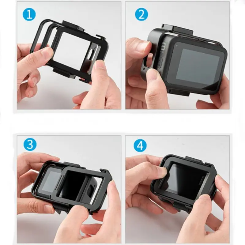TELESIN рамка Корпус клетка кронштейн с пряжкой штатив крепление для GoPro Hero 8 D2TE