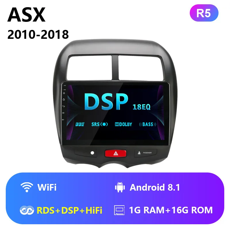 Wifi with RDS DSP Jansite 1" 2G+ 32G Автомагнитола для Mitsubishi ASX 2010- RDS Wifi gps Android сенсорный экран мультимедийные видеоплееры с рамкой - Цвет: Wifi with RDS DSP