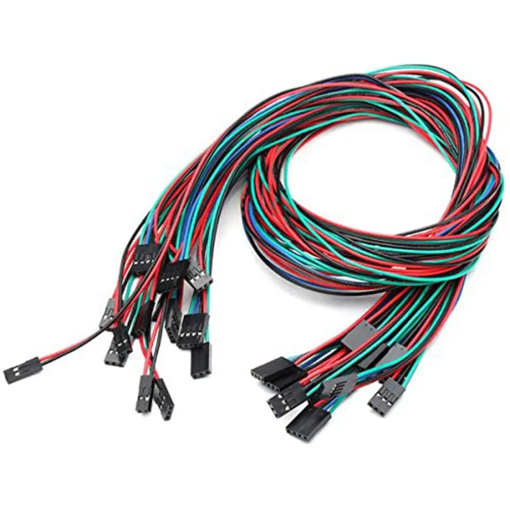 

10pcs/lot 3D Printer Cable 70cm 2Pin 3Pin 4Pin Dupont Line Female to Female Dupont Cable 3D Printers Parts Double Head