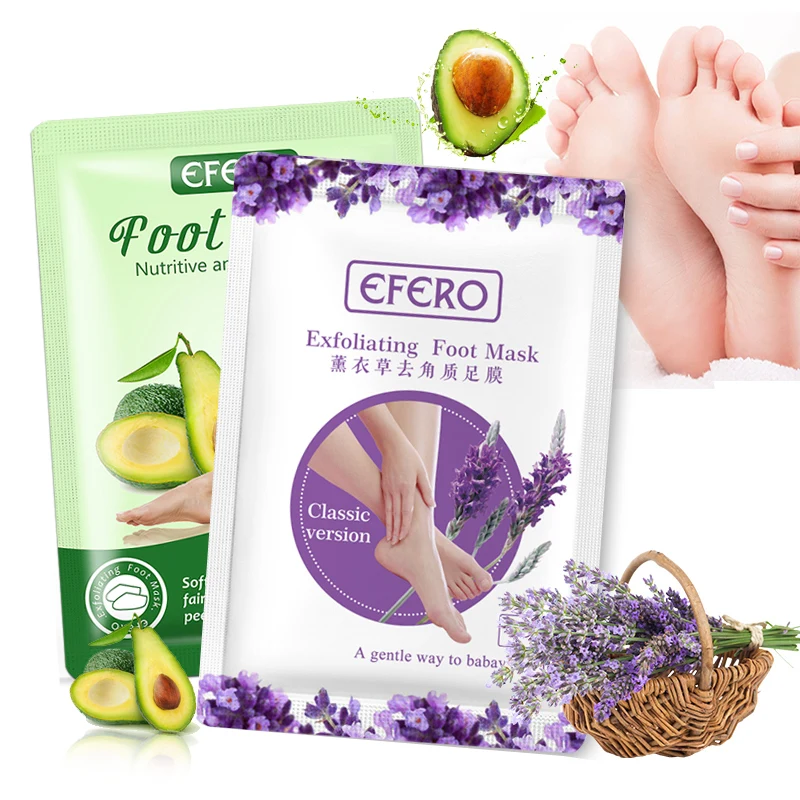 EFERO 4 шт. = 2 пары в наборе оказывающего отшелушиващее и смягчающее действие на кожу