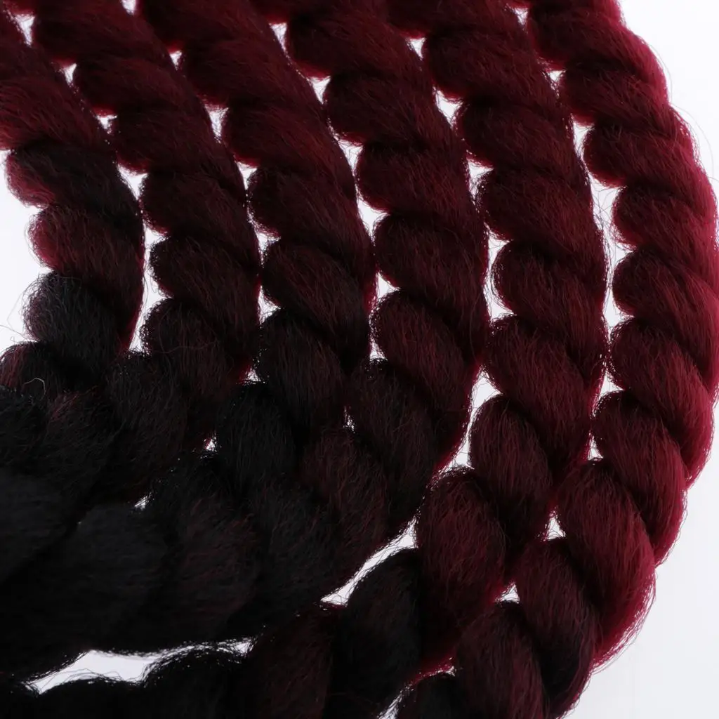 Hand-made Helmet Braids / Ponytail Motorcycle Helmet Wig Hair Red