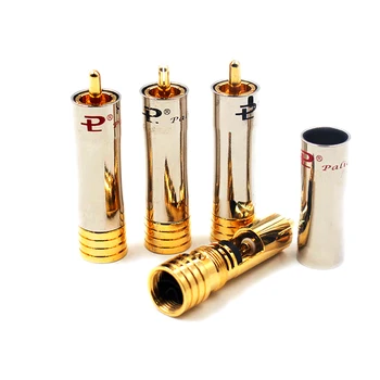 

4PCS Budweiser soldering free loudspeaker power amplifier terminal banana plug terminal 10mm core silver plated horn connector