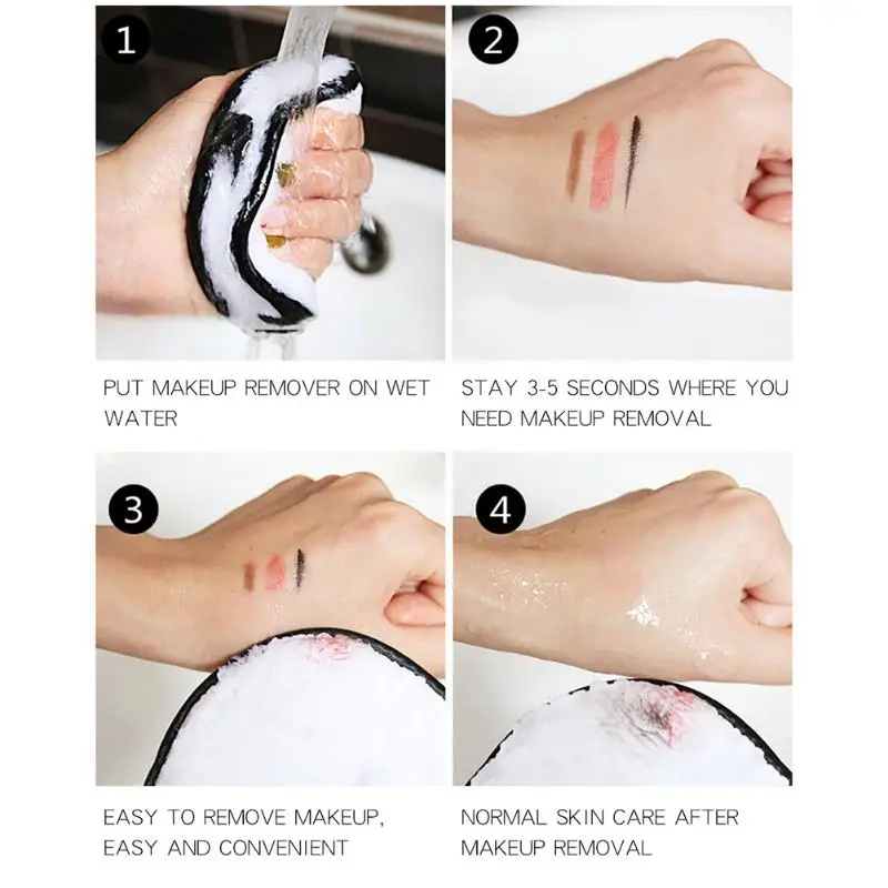 5 шт. очищающая салфетка для лица хлопковые подушечки макияжа спонж снятия