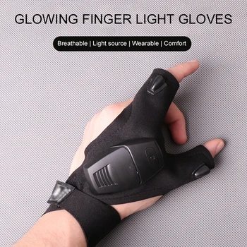 

Outdoor LED Fishing Gloves Luminous Sport Gloves Night Lighting Gloves Adjustable For Fishing Cycling Camping Night Working
