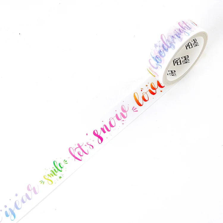 Colorful 1.5cm Декоративный Рождественский скотч ozdobne милый kawaii Маскировочная Лента наклейки Скрапбукинг школьные канцелярские принадлежности 3 м fita adesiva decorativa креативный - Цвет: Colorful 1.5cm