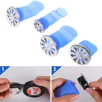 

Round Stainless Steel Cover Silicone Kitchen Strainer Bathroom Pipe Sewer Drainer Anti-odor Pest Control Floor Drain Accessories