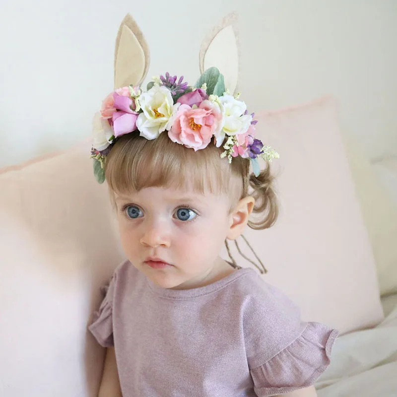 

Baby Girl Headbands Baby Princess Hairband Cartoon Rabbit Ear Flower Infant Toddler Photography Prop Baby Hair Accessories