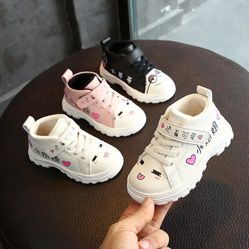 

2019 Winter Small CHILDREN'S Men And Women Children 1-3 Baby plus Velvet Warm Shoes CHILDREN'S Cartoon Soft-Sole Cotton-padded S