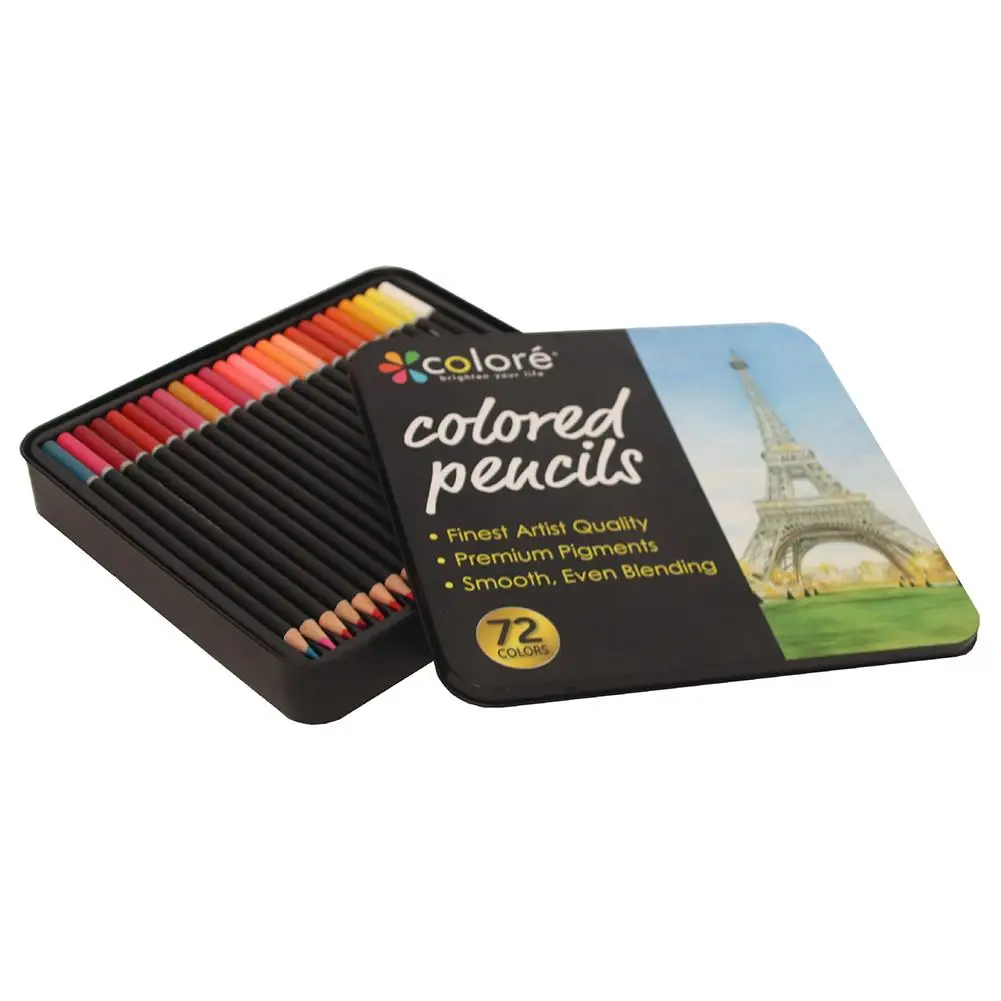 

72-color High Quality Colored Pencil Painting Color Lead Set Professional Adult Iron Boxed Drawing Stationery Art Sketch Pencils