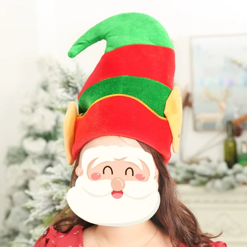 

Christmas Elf Hat With Ears Striped Design One Size Fits Most Christmas Hats For Christmas Home Party Decoration 2020
