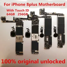Материнская плата для iPhone 8 plus, материнская плата для iphone 8 plus, логическая плата 256 ГБ с touchID для iPhone 8 plus