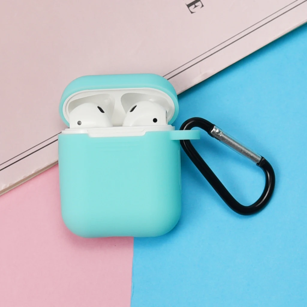 Full Protective Case Cover For Portable Silicone Skin with Keychain Cover for Apple Earphone Charging Case 2019 New High Quality