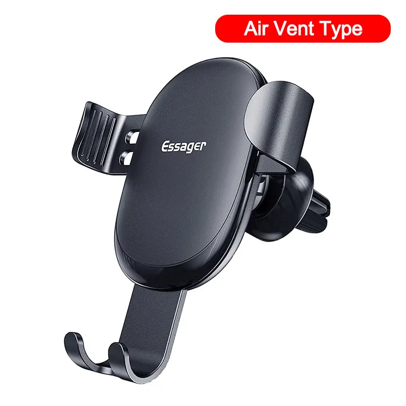 Air Vent Type Автомобильный держатель для телефона Essager Gravity для iPhone samsung, универсальный держатель для телефона в автомобиле, держатель для мобильного телефона, подставка - Цвет: Air Vent Type