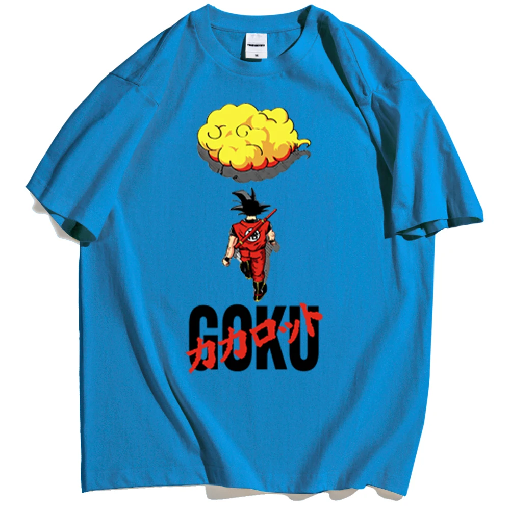 

Somersault Cloud Goku Personality Letters Printing Male T-shirts Comfortable Korean Man Tops Hip Hop High Quality Men T Shirts