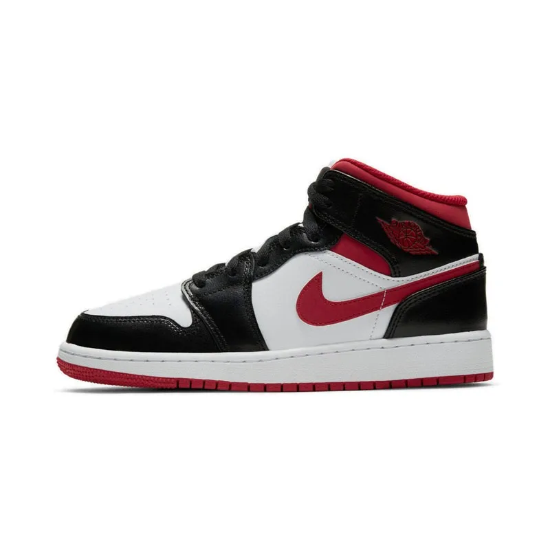 Nike AIR JORDAN 1 AJ1 black wine red toe casual shoes women's shoes men's shoes