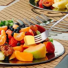 15 штук столовых вилок, вилки из нержавеющей стали, набор столовых приборов, набор столовых приборов из серебра, набор столовых вилок, 8 дюймов