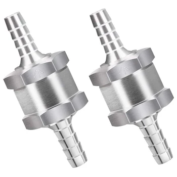 

2Pcs Aluminium Non Return Check One Way Valve Breather Rollover Fuel Tool 6mm