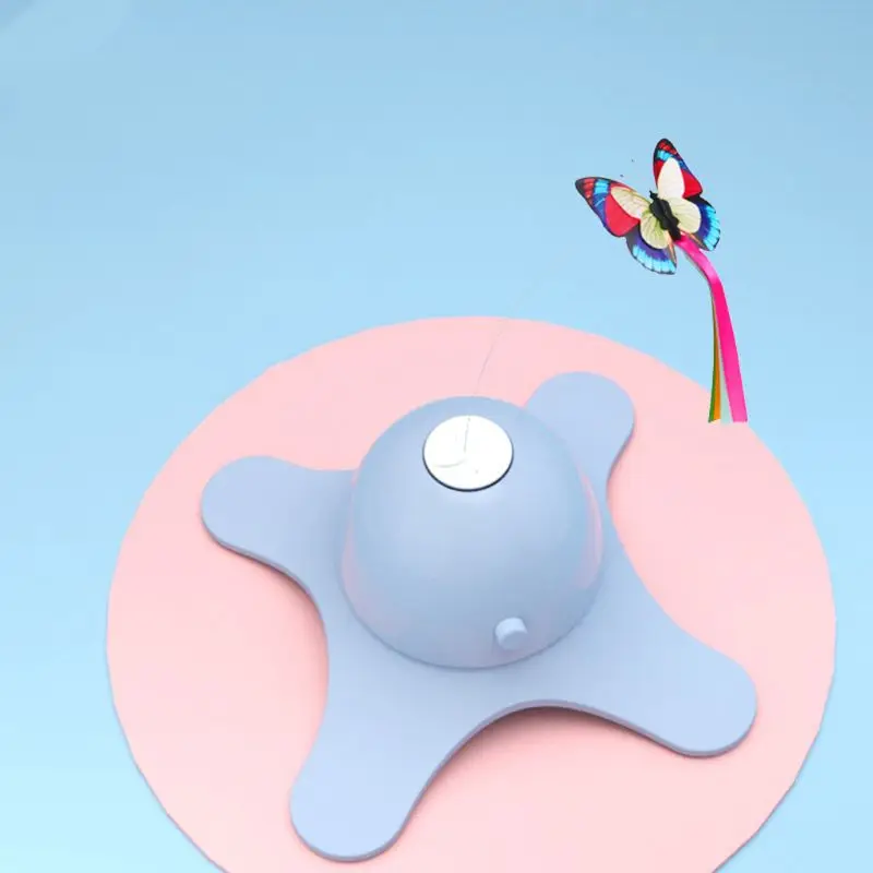 Интерактивные игрушки для кошек в помещении с 360 ° Авто вращающийся перо и звон