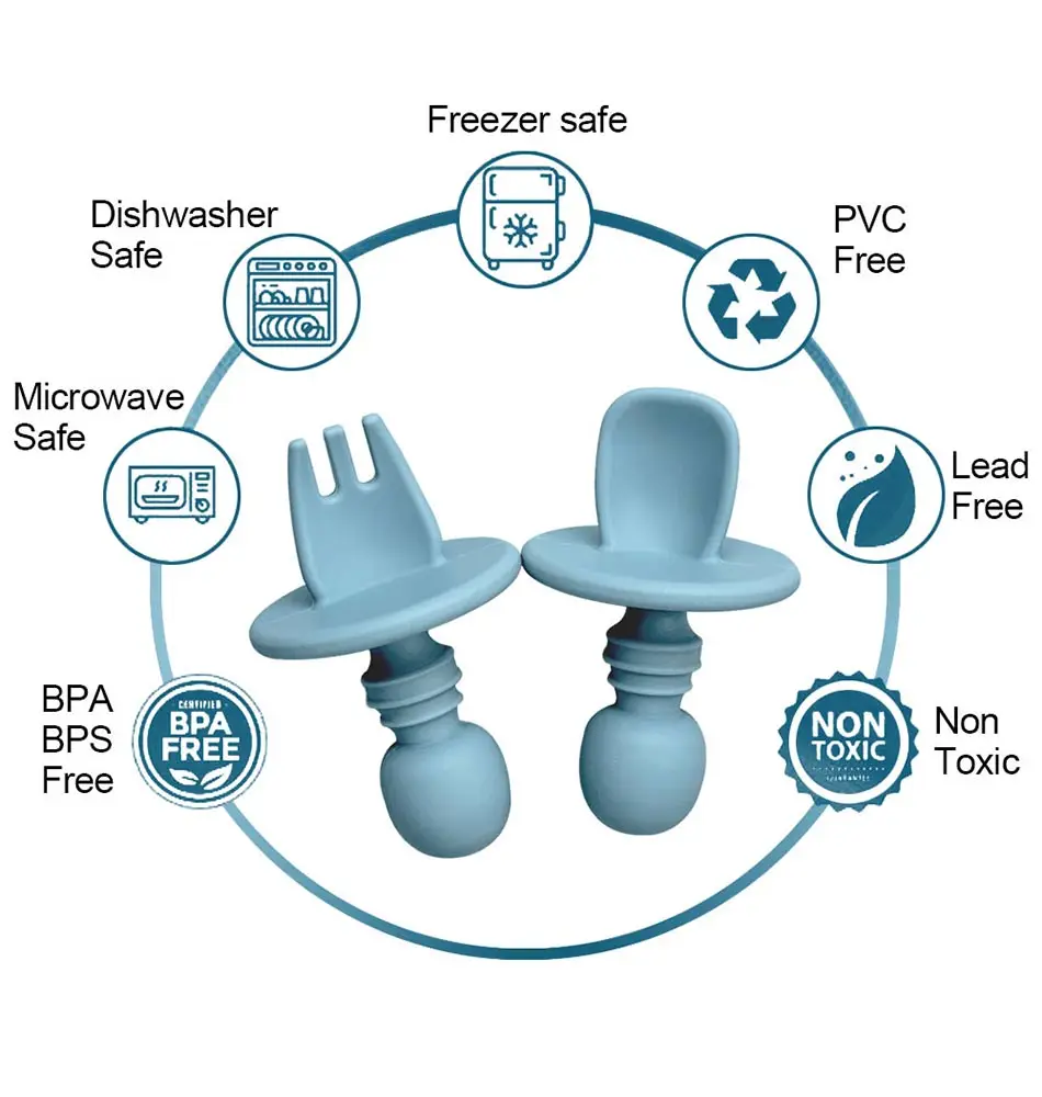 2 Cuillères Squeeze Réutilisables Pour Bébé - En Silicone, Compatibles Lave-vaisselle Et Micro-ondes, Idéales Pour Sevrage Et Lait Maternel