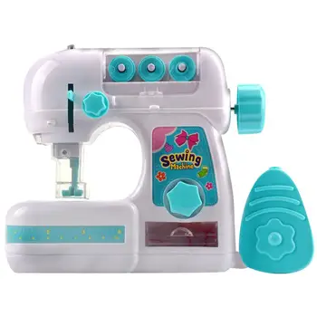 

Mini Electric Sewing Machine Toy Set Simulated Sewing Machine Toy Kit Household Play House Toys for Girl Home Playing