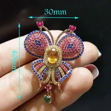 FLZB, женские броши в виде бабочки, хорошее ювелирное изделие, 925 пробы серебро с цитрином и нефритом, подарок на свадьбу/вечерние/юбилей