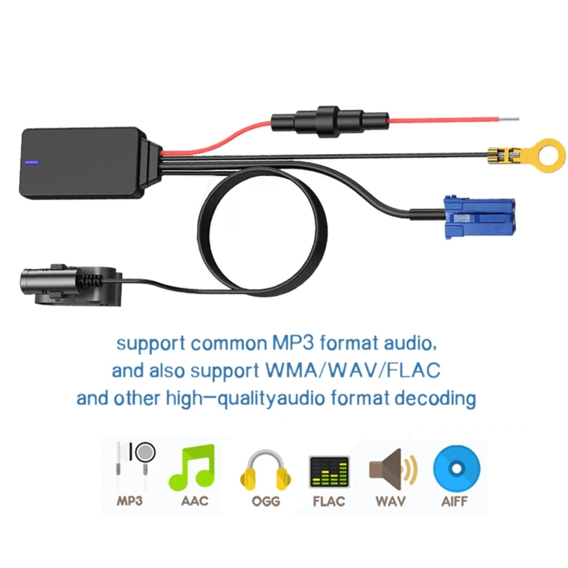 8Pin беспроводной громкой связи Bluetooth 5,0 Модуль Aux кабель ISO адаптер ключ аудио стерео Mp3 для Skoda Polo-EOS Golf Passat Toura