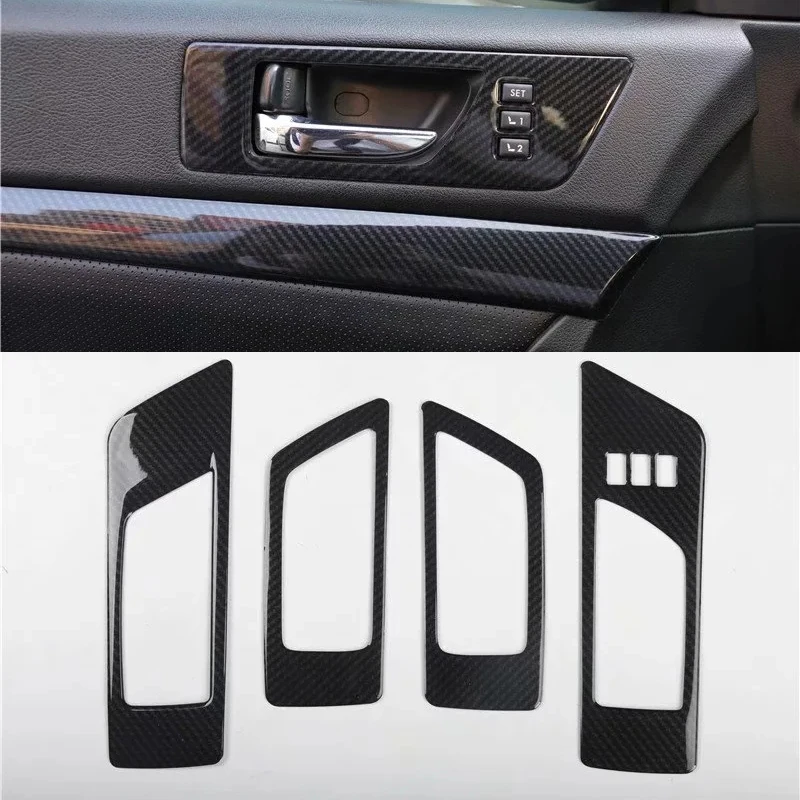 

For Subaru Outback 2010-2014 Left Hand Drive 4PCS ABS Car Side Door Interior Handle Bowl Protector Cover Trim Moldings