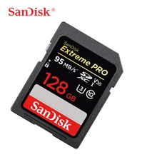 SanDisk Extreme PRO SD UHS-I Card Original SD Flash Card 128GB High Speed Up To Max 95MB/s C10 U3 V30 For Camera