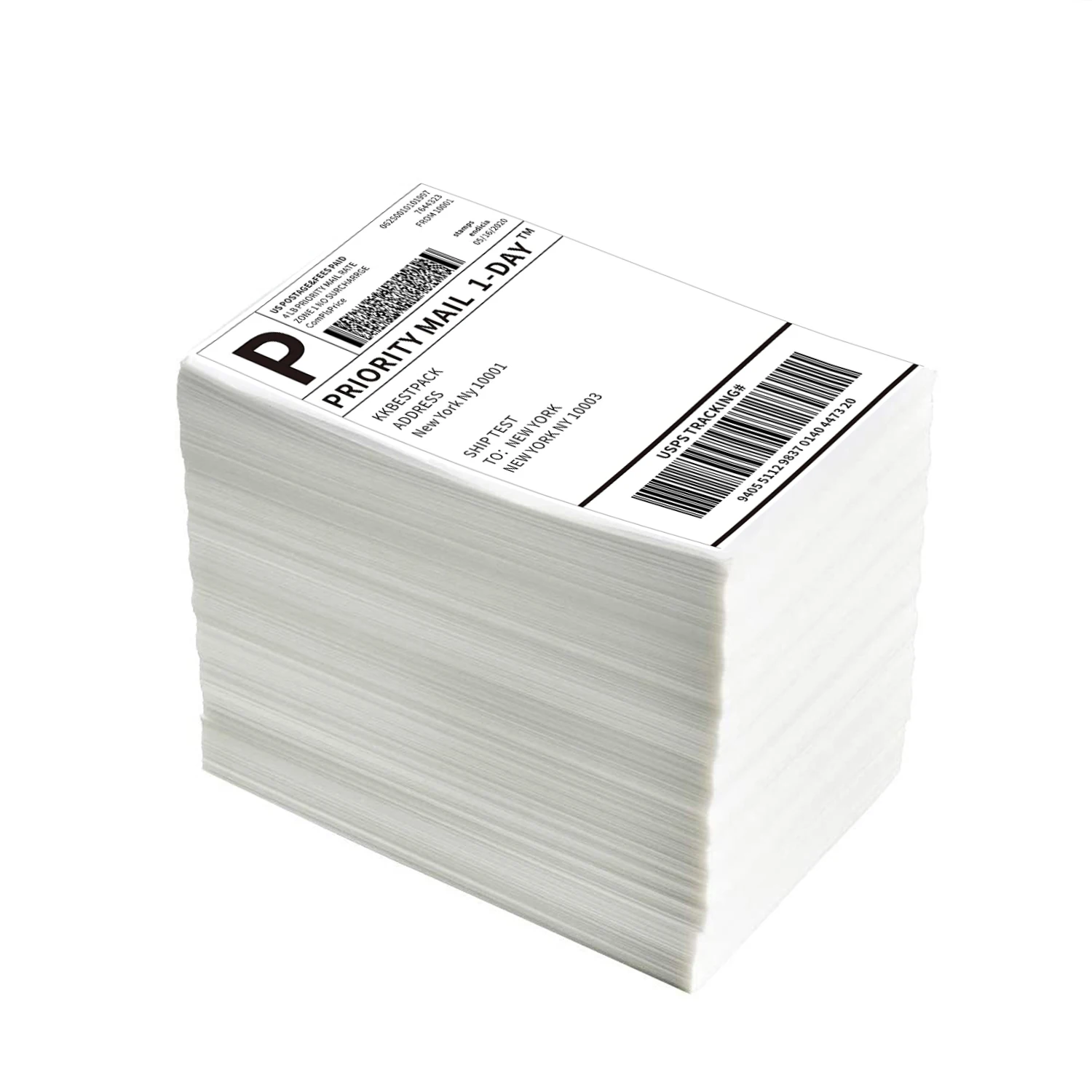 Thermal Shipping Labels Rolls 4‘’ x 6‘’ for Direct Thermal Printers Label Sticker Label print paper Labels 500/page for Zebra printer toner chip Printer Parts