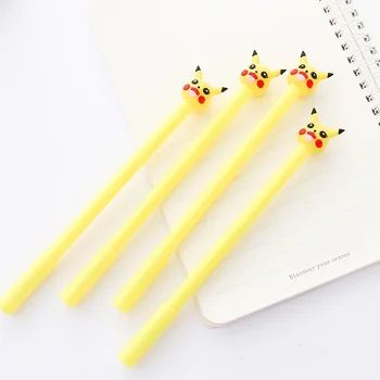 

1Pc Kawaii Gel Pen Creative Pokemon Cartoon Funny Yellow School and Office Stationary Supplies Writting Signature Black Ink P