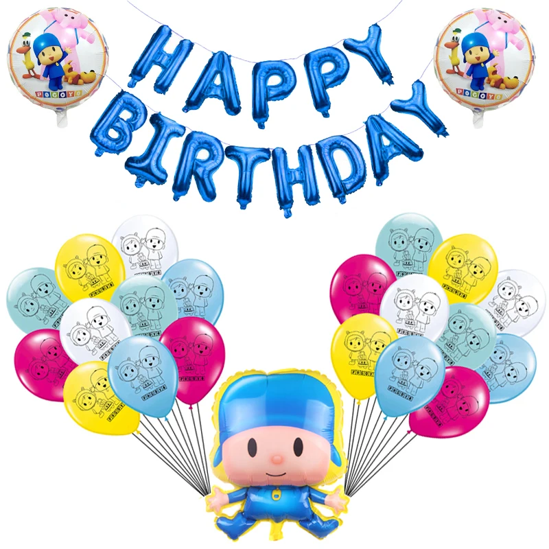 Надувные шары Pocoyo воздушные с мультяшной тематикой баннер на день рождения