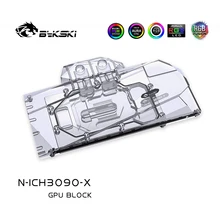 Bykski – bloc d'eau pour carte vidéo INNO3D RTX 3090/3080 igirl, refroidisseur de GPU, refroidissement PC, synchronisation ARGB/3Pin/RGB/4Pin/M/B N ICH3090 X