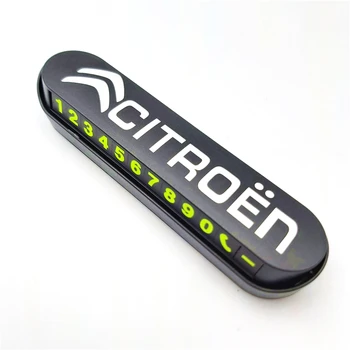 

Luminous Car Temporary Parking Card Sticker Phone Number Card Plate For Citroen C1 C3 C4 C5 Xsara Grand Picasso Accessories