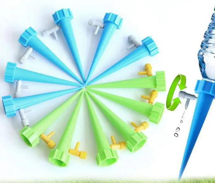 

12pcs Automatic Irrigation Watering Spike Plants Flower Garden Household Waterers Bottle Drip Irrigation Watering System Waterer