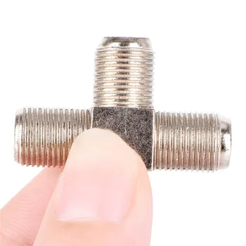 

2PCS/lot TV Aerial Cable Connector Male Coax Plug To Female Socket For TV