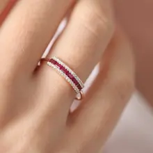 Квадратное кольцо с кубическим цирконием для женщин, обручальное кольцо для мужчин и женщин, кольцо на палец для вечеринки, ювелирное изделие из розового золота DBR157