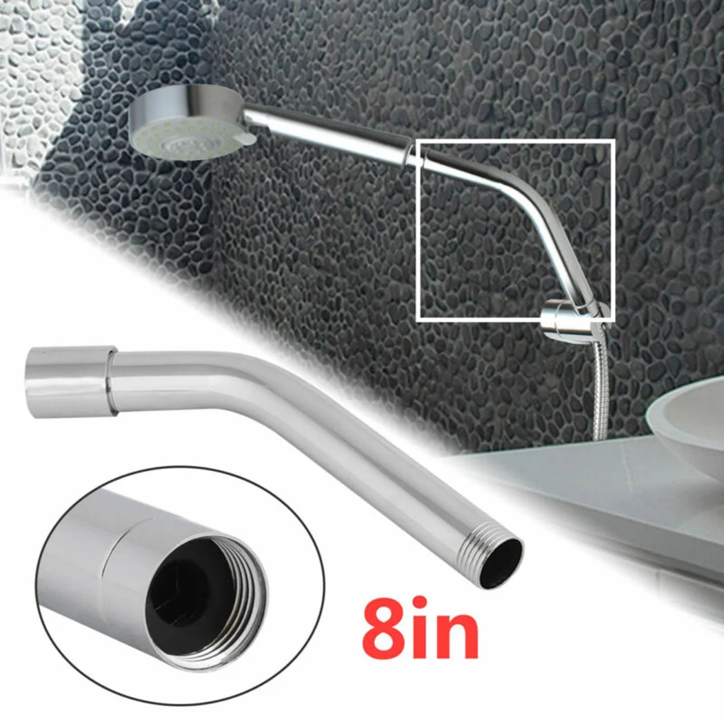 Bathroom Shower Head Extension Straight/ Angled Shower Arm Extra Hose