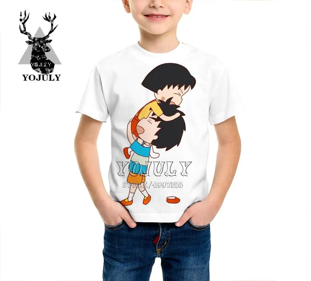 22 YOJULY Chibi Maruko/детская одежда с 3D-принтом для маленьких мальчиков и девочек, детская футболка Лидер продаж, модная одежда для отдыха с круглым вырезом, A461 - Цвет: 22
