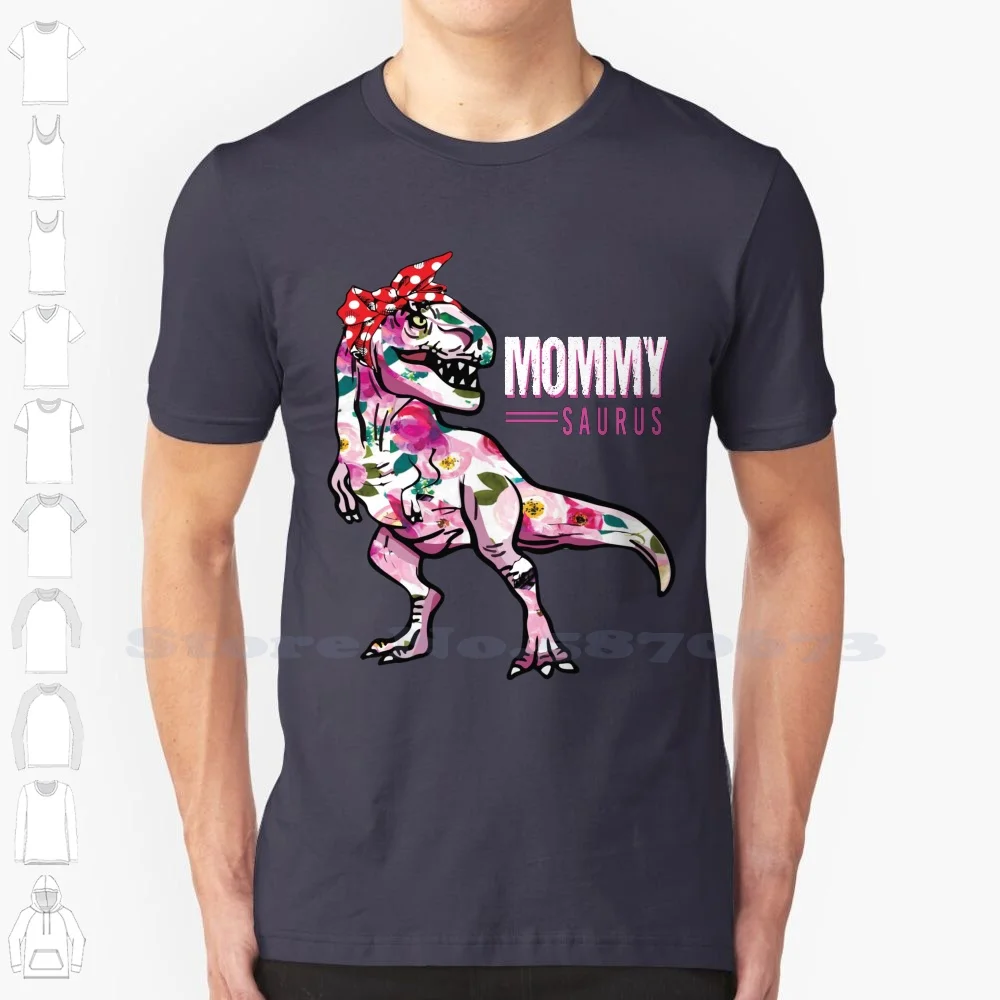 Mommy Saurus Dinosaur Graphics Arts Cool Design Trendy T-Shirt Tee Mama Saurus Mamasaurus Rex Baby Saurus Muslimah