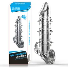 Mastauxy задержка волчьи клыки оболочка мужской прозрачный кристалл кольцо с шипами презерватив секс-товары для взрослых