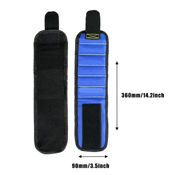 

Adjust Electrician Hand Wraps Magnetic Bag Magnetic Wristband Strong Magnets Portable Bag Screws Drill Holder Repair Tool Belt