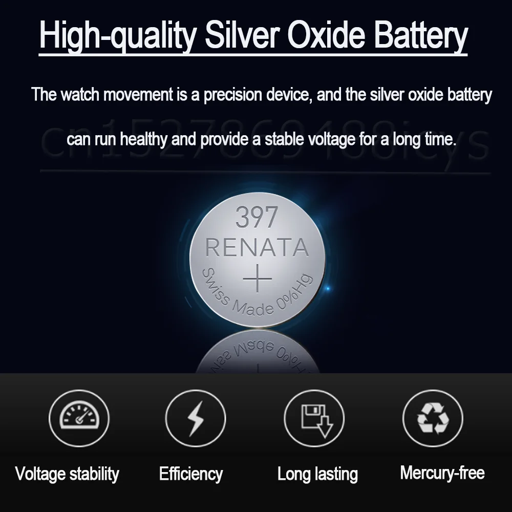 Original RENATA 397 SR726SW AG2 LR726 1.55V Silver Oxide Watch Battery Long Lasting Swiss Made Toys Calculator Button Coin Cell coin cell